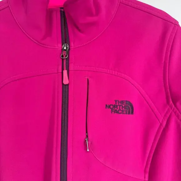 North Face Plum Pink Apex Bionic Hoodie Softshell Jacket L134702 - Picture 2 of 7